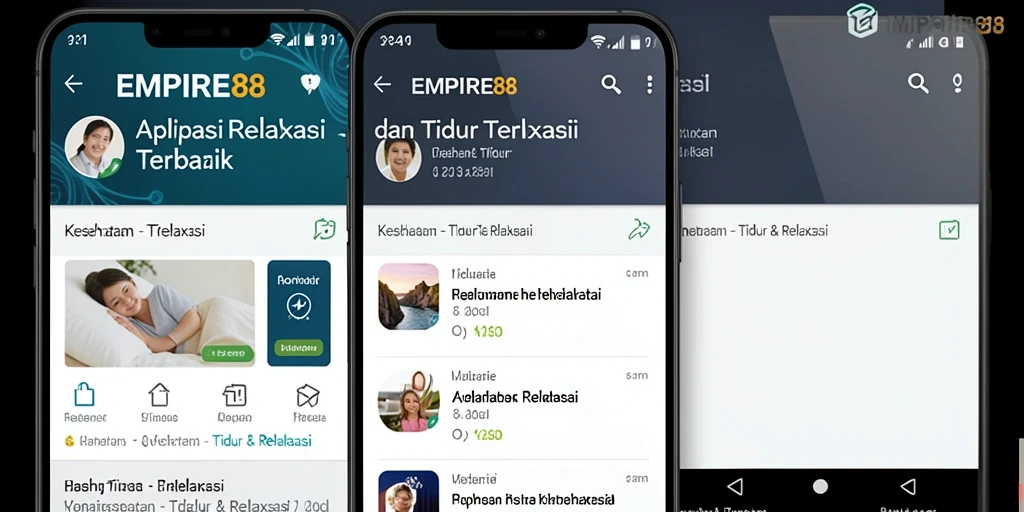 Antarmuka EMPIRE88 yang sederhana dan menenangkan untuk Tidur & Relaksasi.
