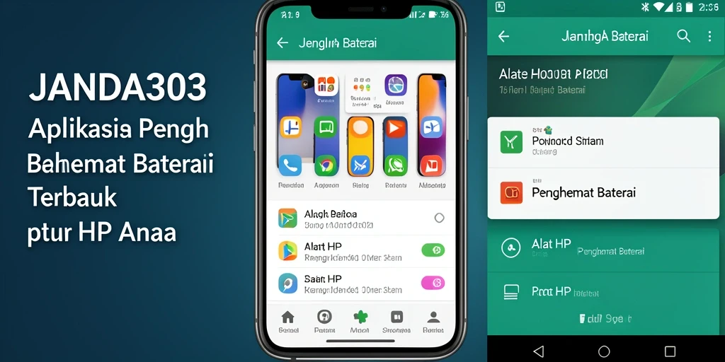 Antarmuka JANDA303 yang intuitif untuk menghemat baterai.