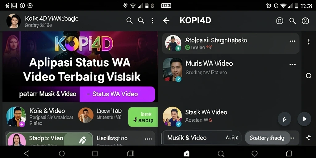 Screenshot utama KOPI4D menampilkan antarmuka pengguna yang intuitif dan banyak pilihan video.