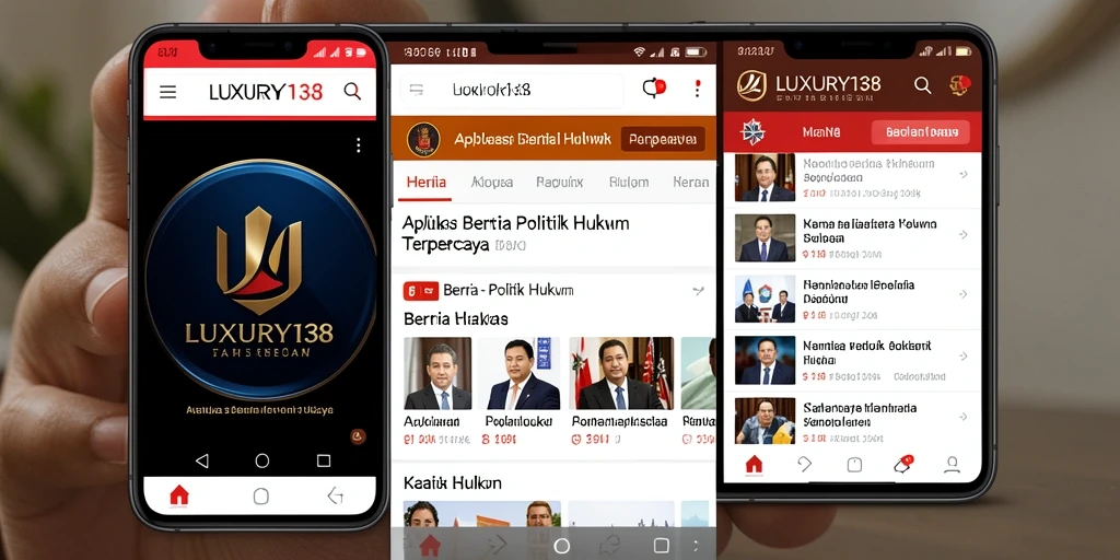 Antarmuka LUXURY138 yang menampilkan berita politik dan hukum terkini.