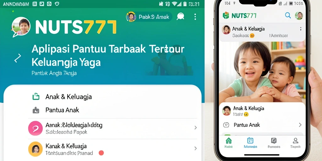 Tampilan antarmuka utama NUTS777 dengan fitur Pantau Anak.
