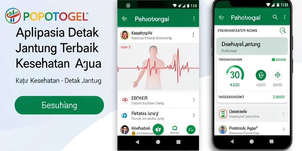 Antarmuka aplikasi POPOTOGEL yang intuitif untuk pemantauan detak jantung.
