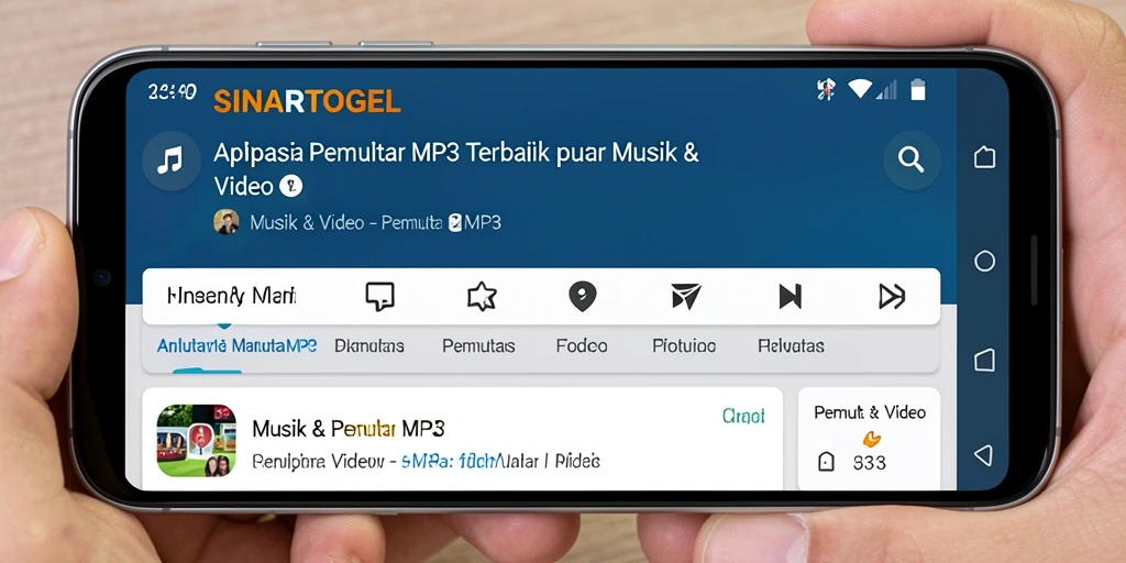 Tampilan antarmuka SINARTOGEL yang intuitif dan menarik untuk Pemutar MP3.