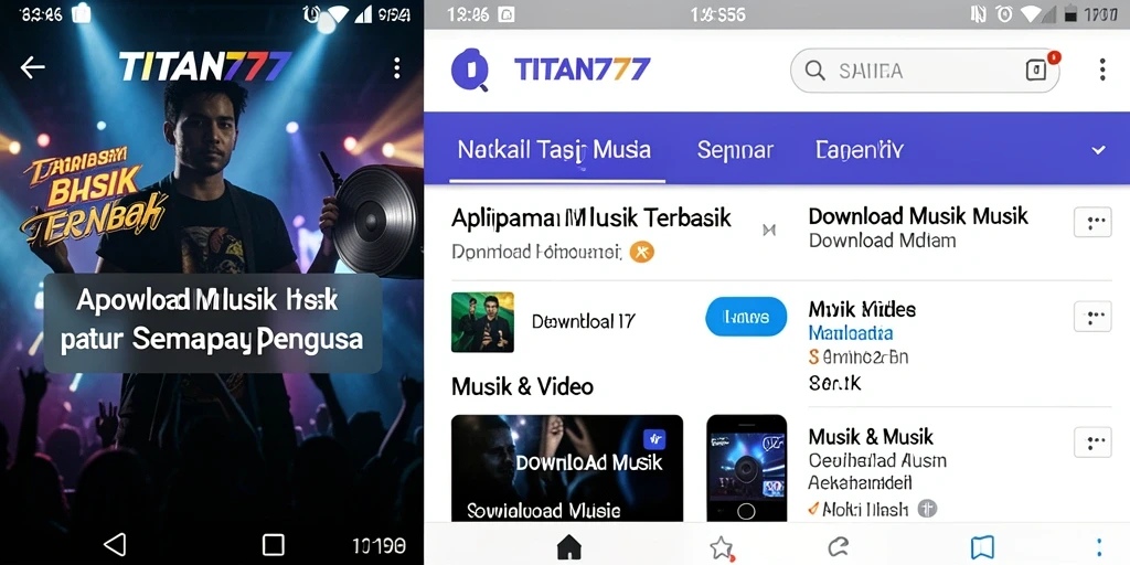 Antarmuka aplikasiDownload Musik TITAN777 yang mudah digunakan.